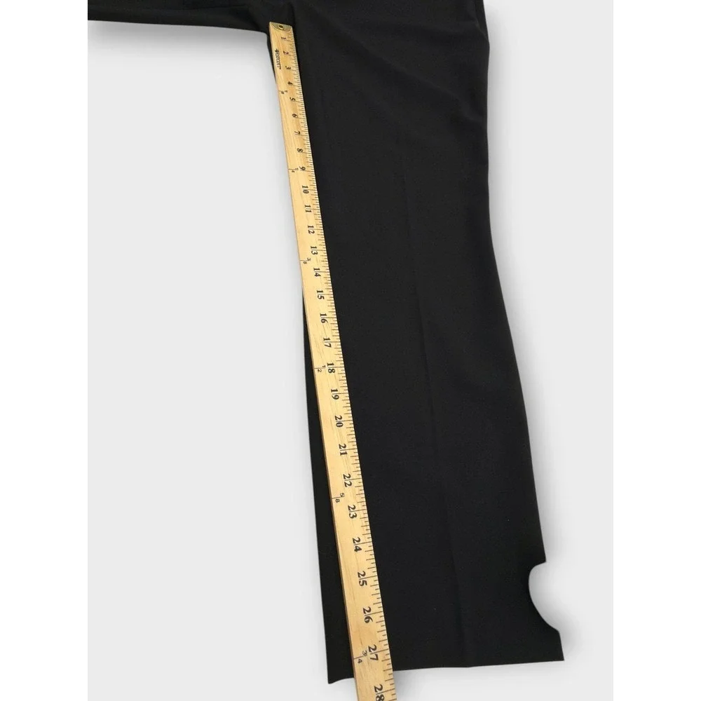 Elie Tahari Virgin Wool Blend Dress Pants Black Straight Leg Size 14 Career Chic - Picture 8 of 11